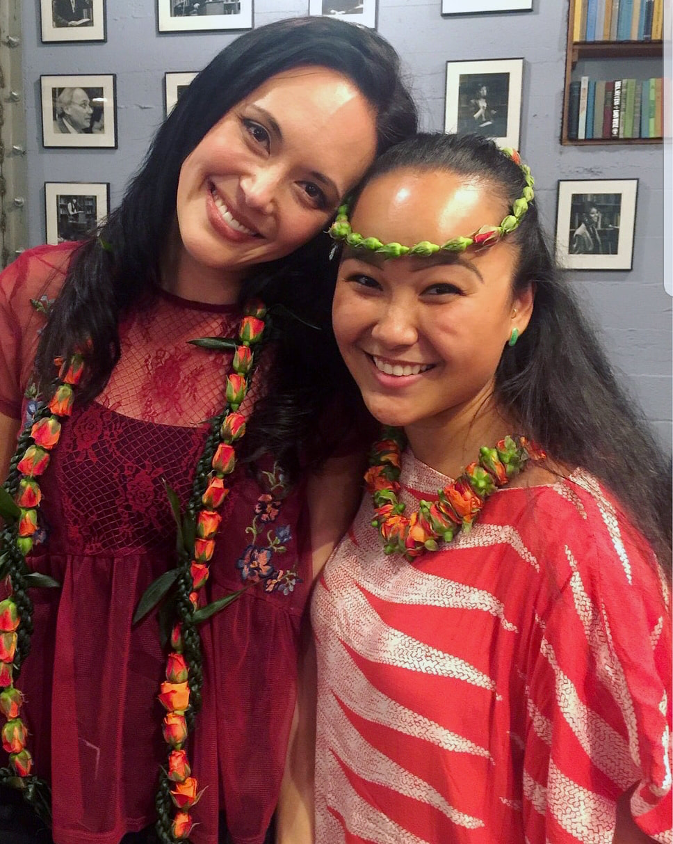 Picture Sharon H. Chang and Kalei'okalani Onzuka together following the performance and book reading curated by Sharon's amazing devotion to the community and bringing together a cast of powerful individuals.